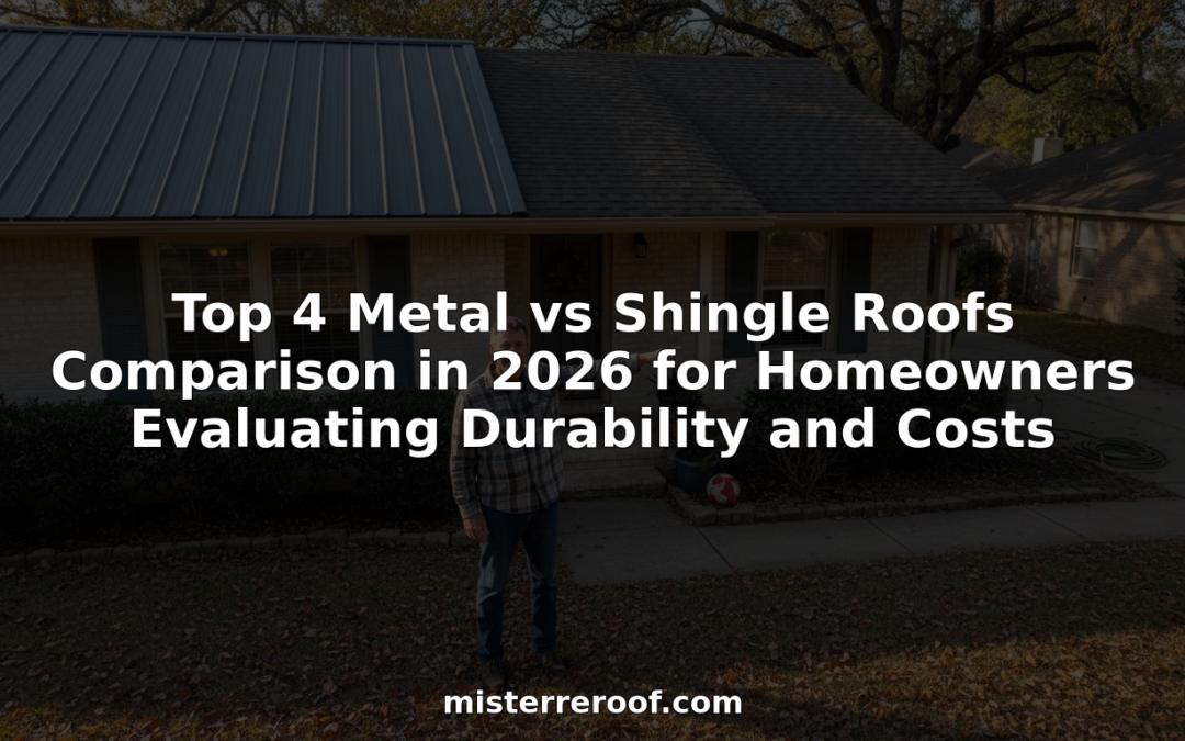 Top 4 Metal vs Shingle Roofs Comparison in 2026 for Homeowners Evaluating Durability and Costs