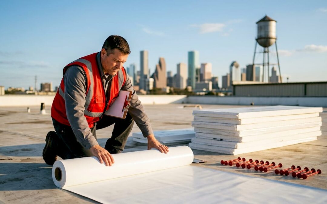 Top flat roof installation methods to withstand Texas weather